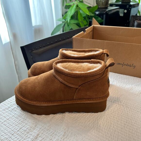 Bearpaw retro super shorty platform booties 8 women - Picture 6 of 12